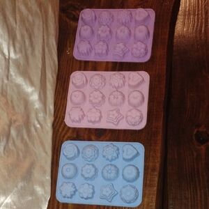 Set of Three Silicone Mold Trays